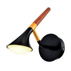 Απλίκα Τοίχου LED 5W 230V 350lm Θερμό Φως Μαύρο Ματ 955DUNCAN1W